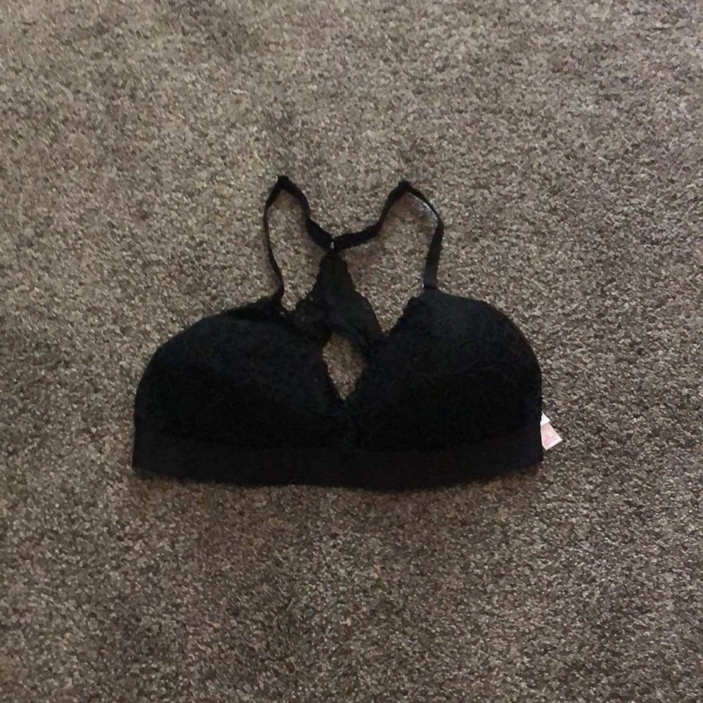 Black triangle bralette size XL